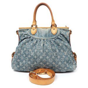 authentic LOUIS VUITTON Denim Neo Cabby GM Bag